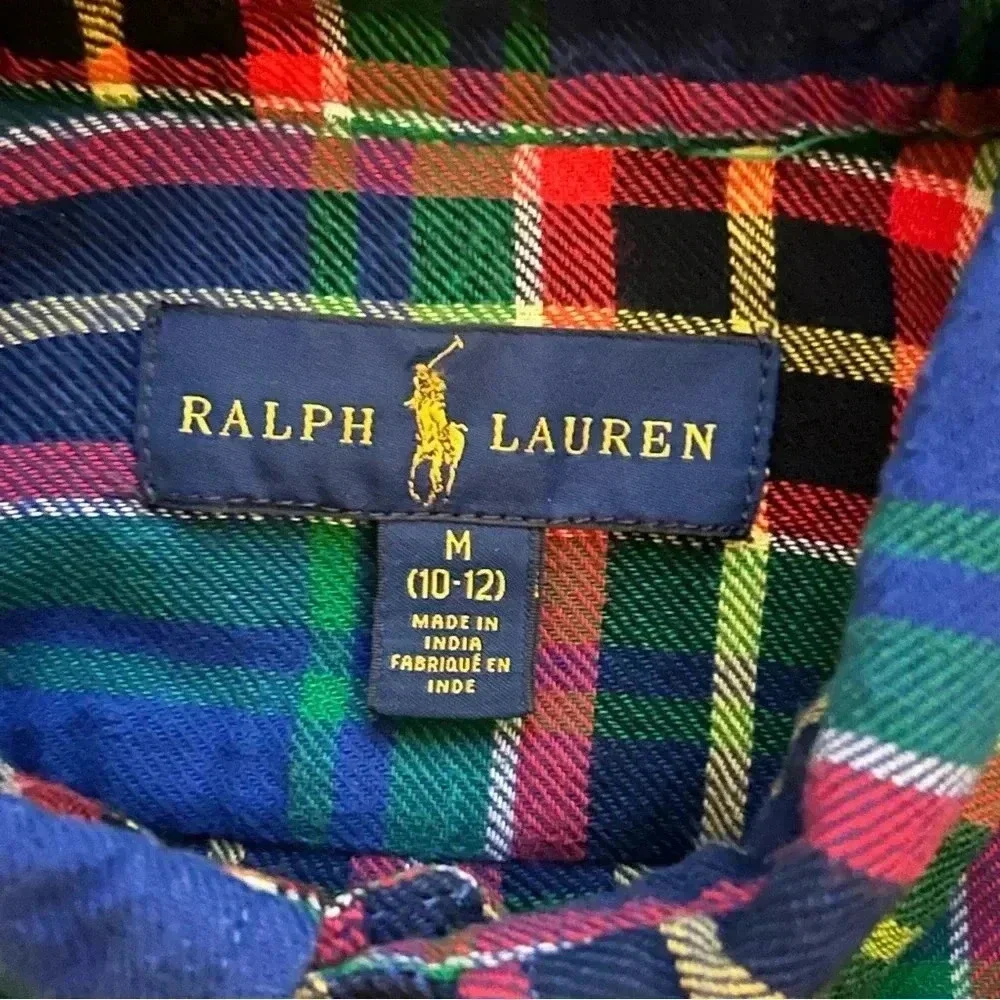 Ralph Lauren Plaid Long Sleeve Button Down Shirt